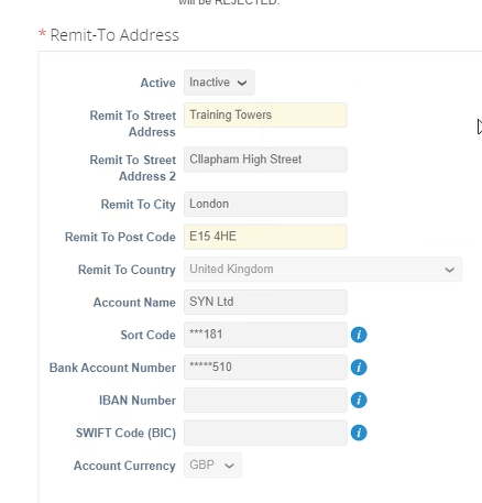 Inactivate Not Required Remit To