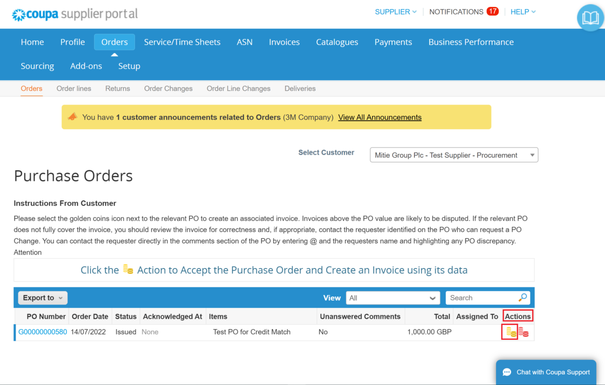 How to Create and Submit an Invoice in your Coupa Supplier Portal (CSP ...